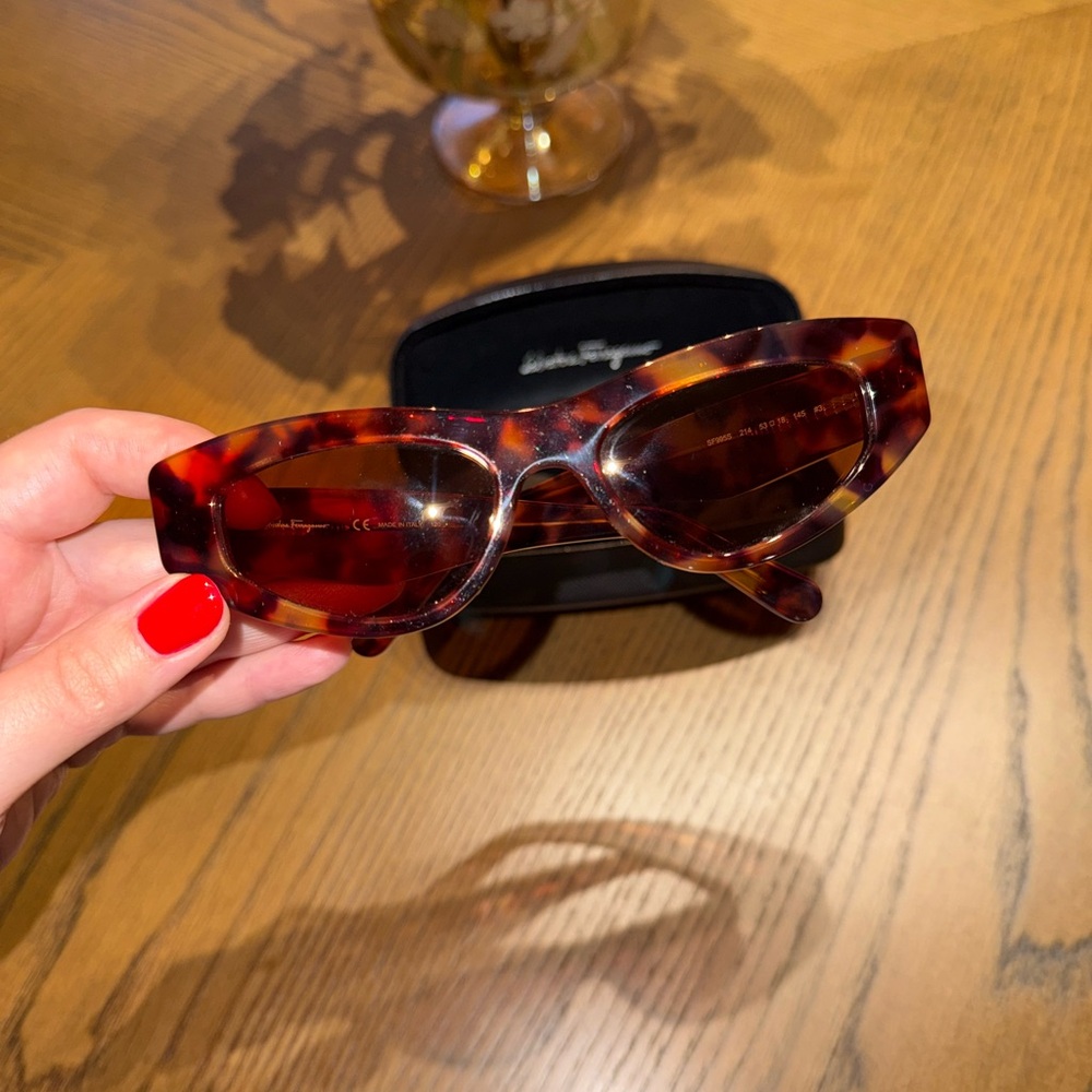 Salvatore Ferragamo Tortoise Shell Sunglasses